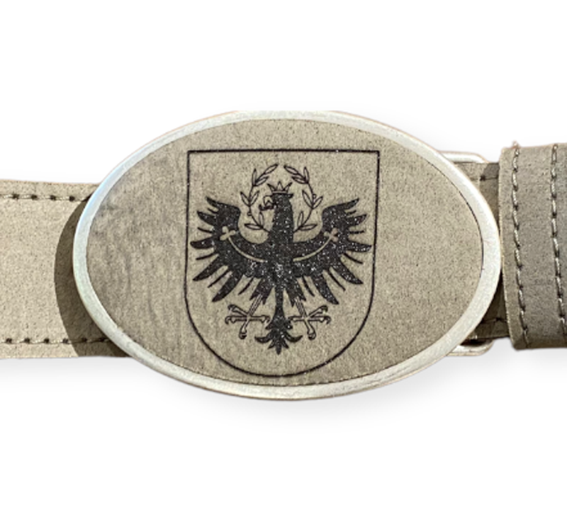 Gürtel Adler Lederschließe beige