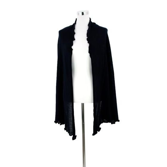 Stola Rüschen Schwarz