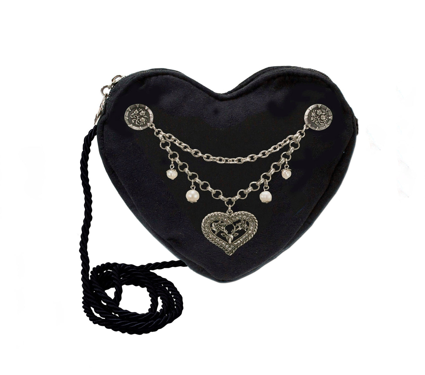 Herztasche Charivari Schwarz
