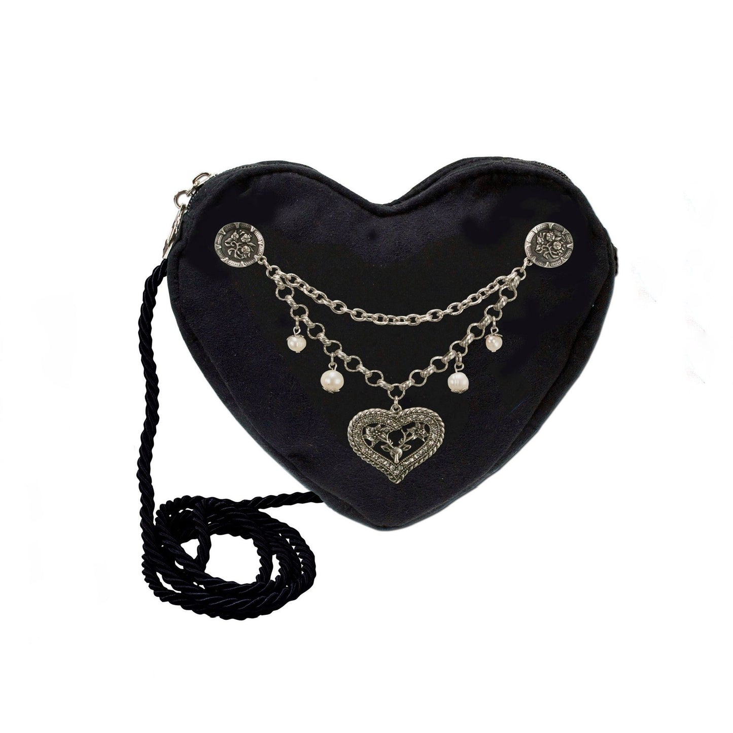 Herztasche Charivari  Schwarz