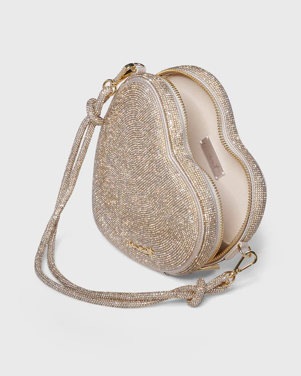 Herz Tasche in champagne