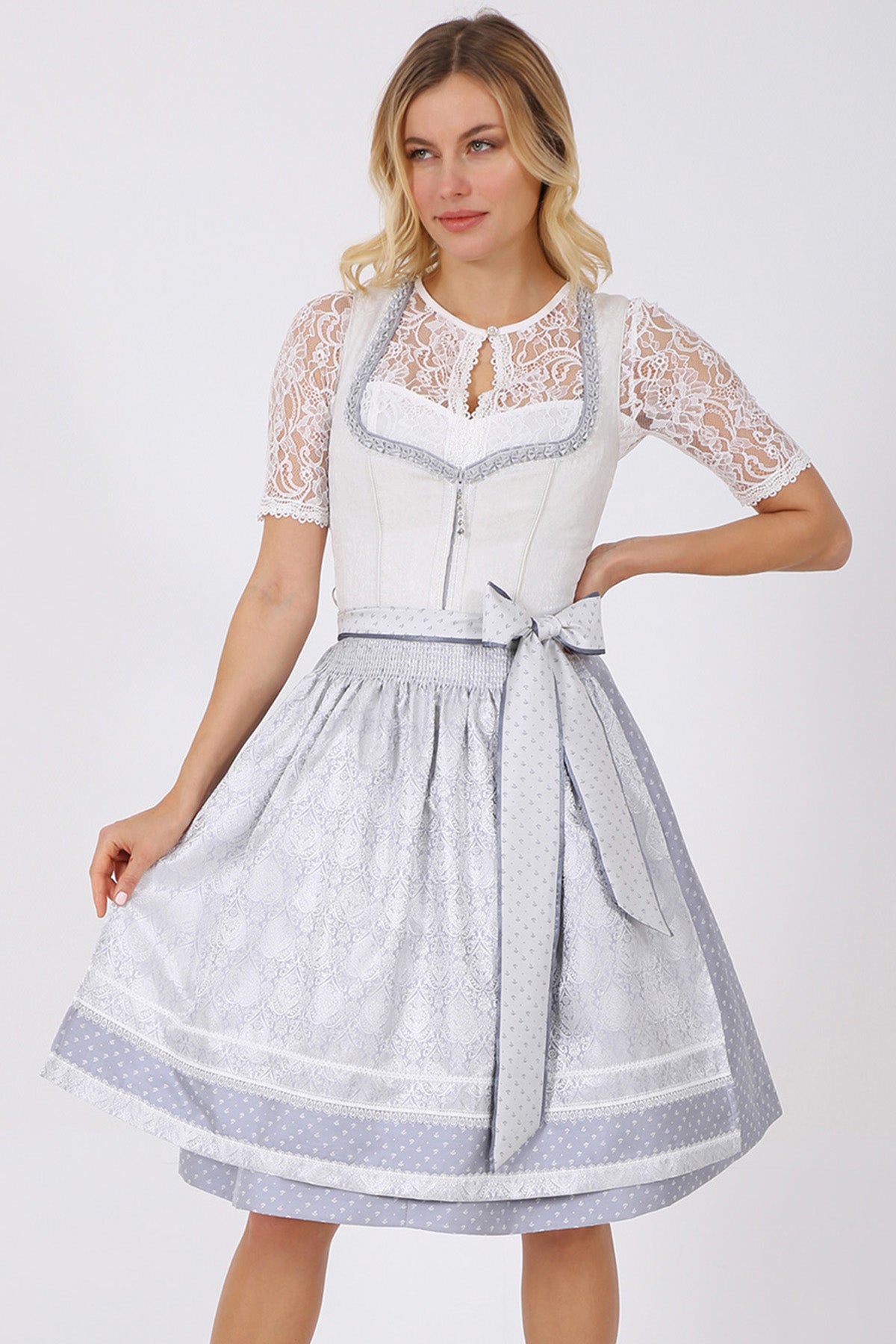 418061 Dirndl Maella von Krüger in grau 60cm