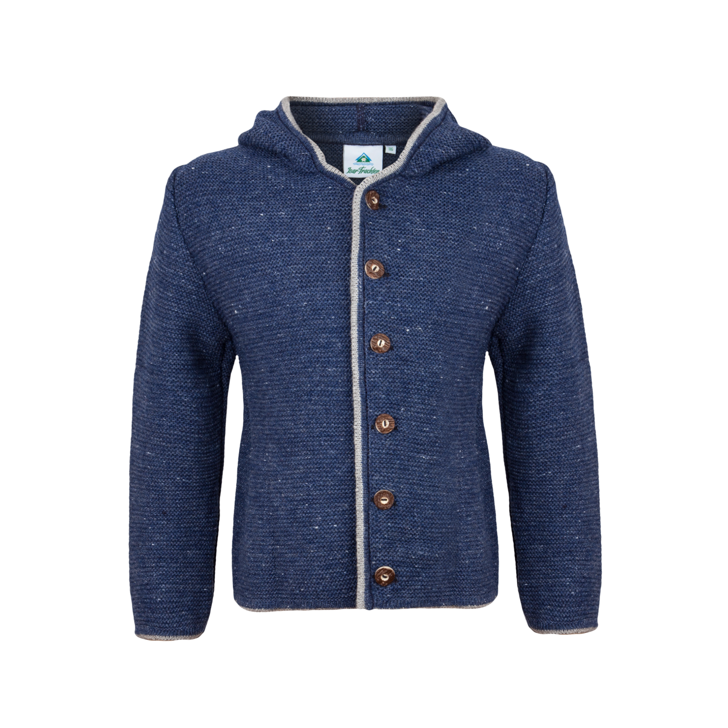 Buben Strickjacke mit Kapuze