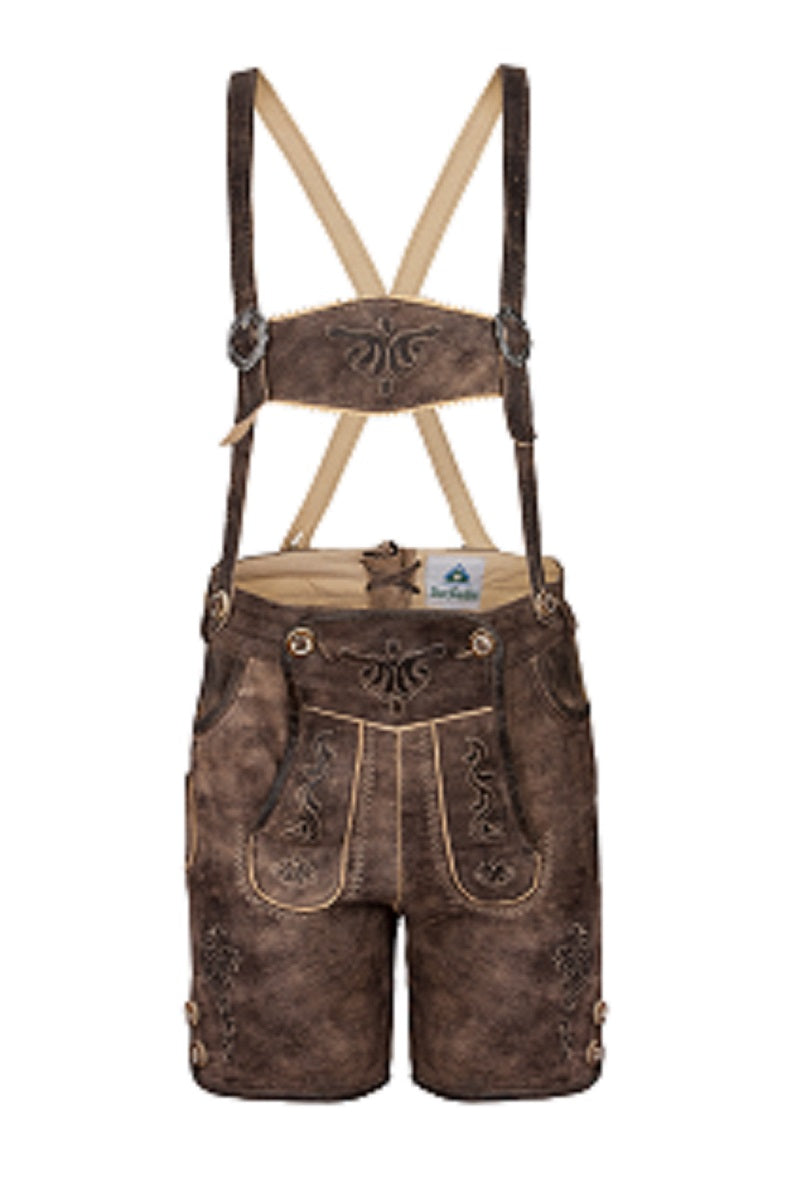 51825 Kinderlederhose kurz, Farbe schiefer