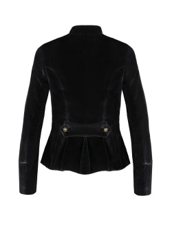 Jacke Christl Samt in schwarz