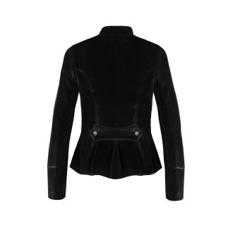 Jacke Christl Samt in schwarz