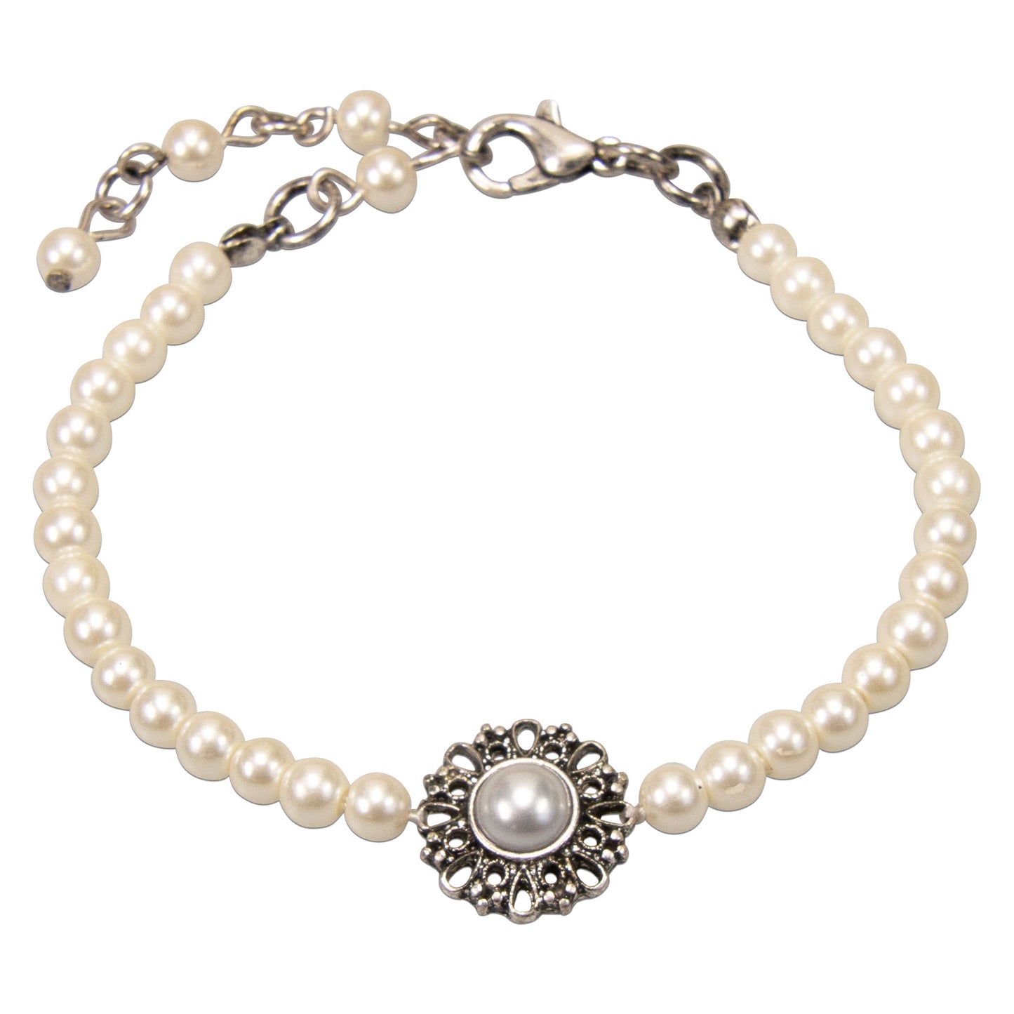 Helena Perlen Armkette Creme Weiss