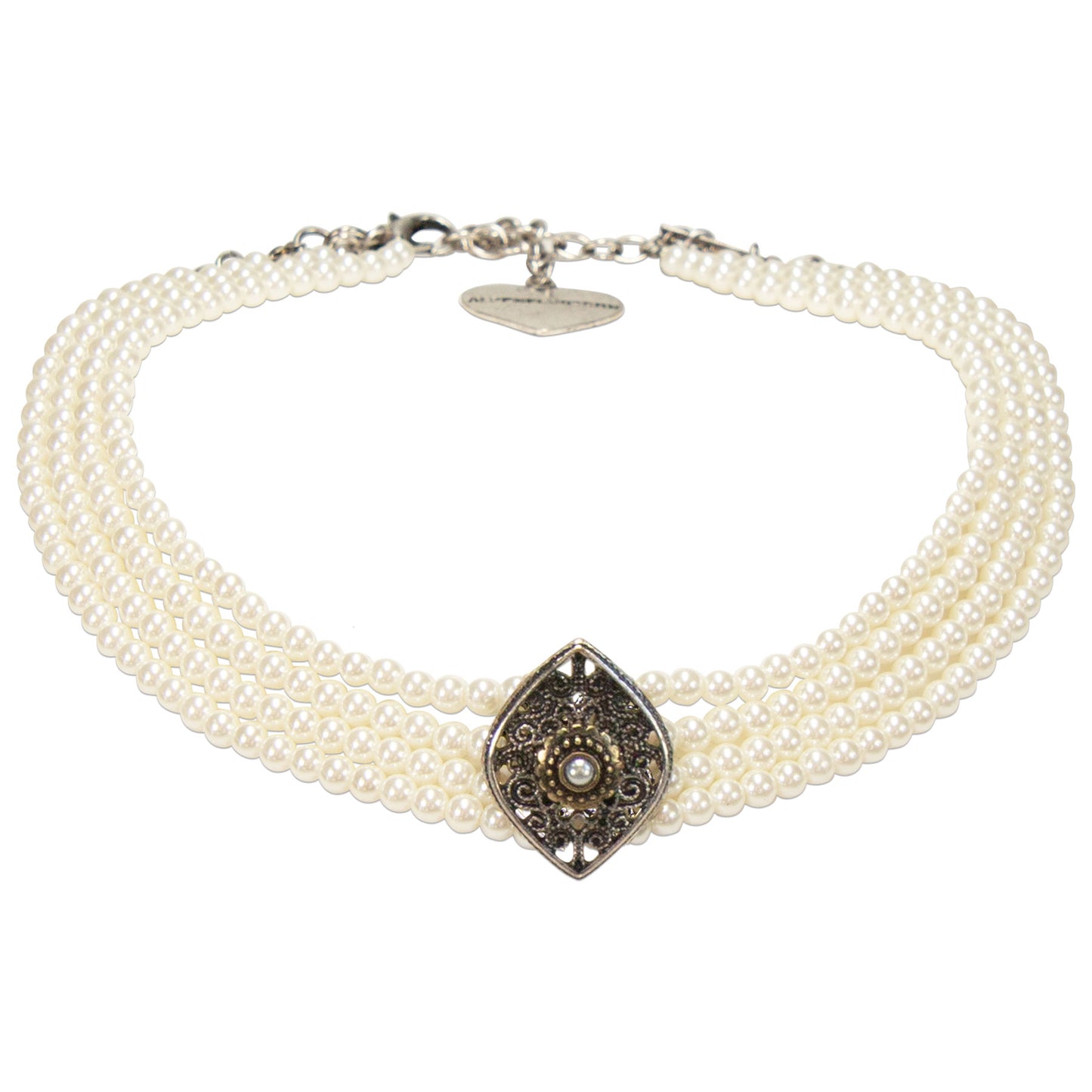 Melina Perlen Kropfkette Creme - Weiss