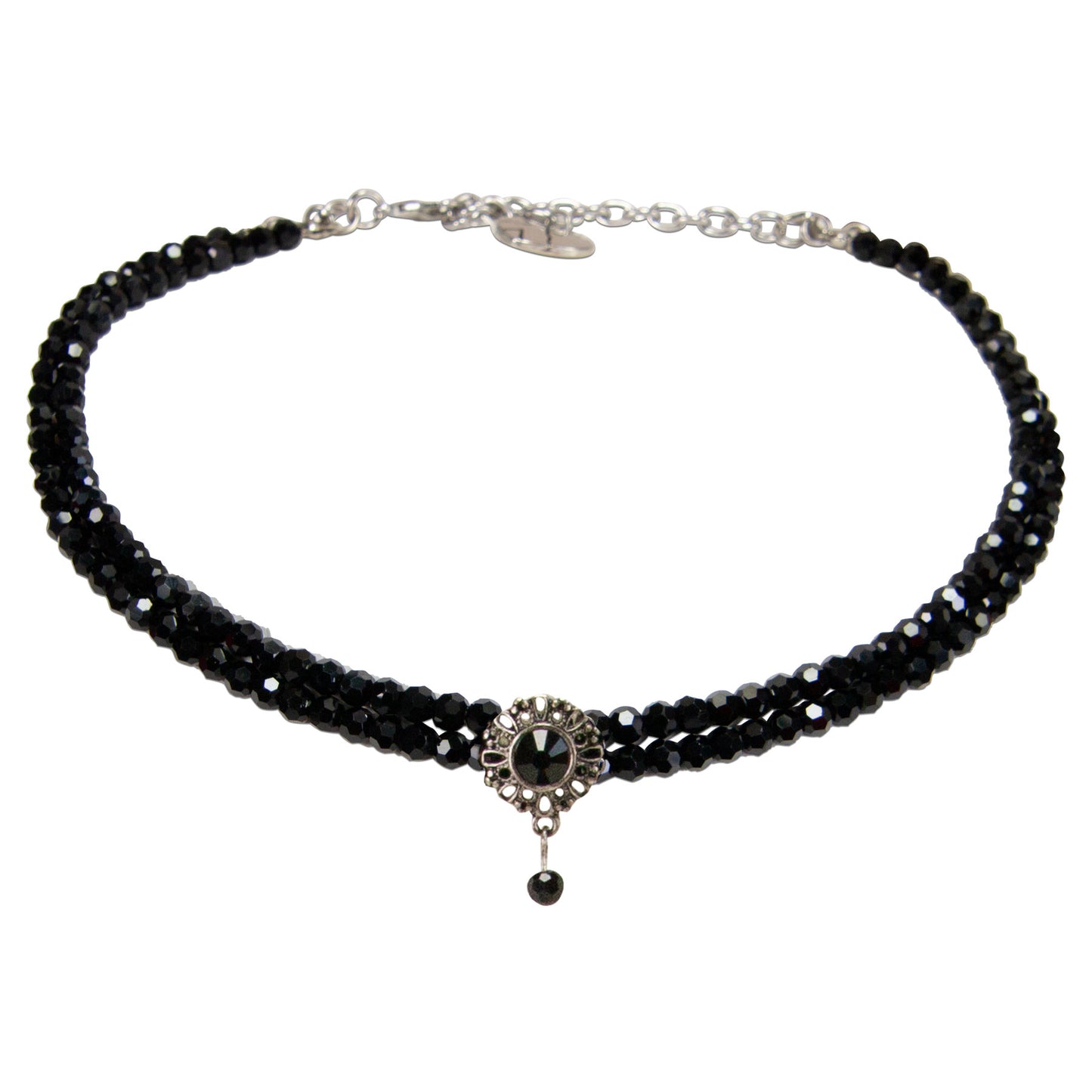 Kropfkette Schwarz Helena Glamour