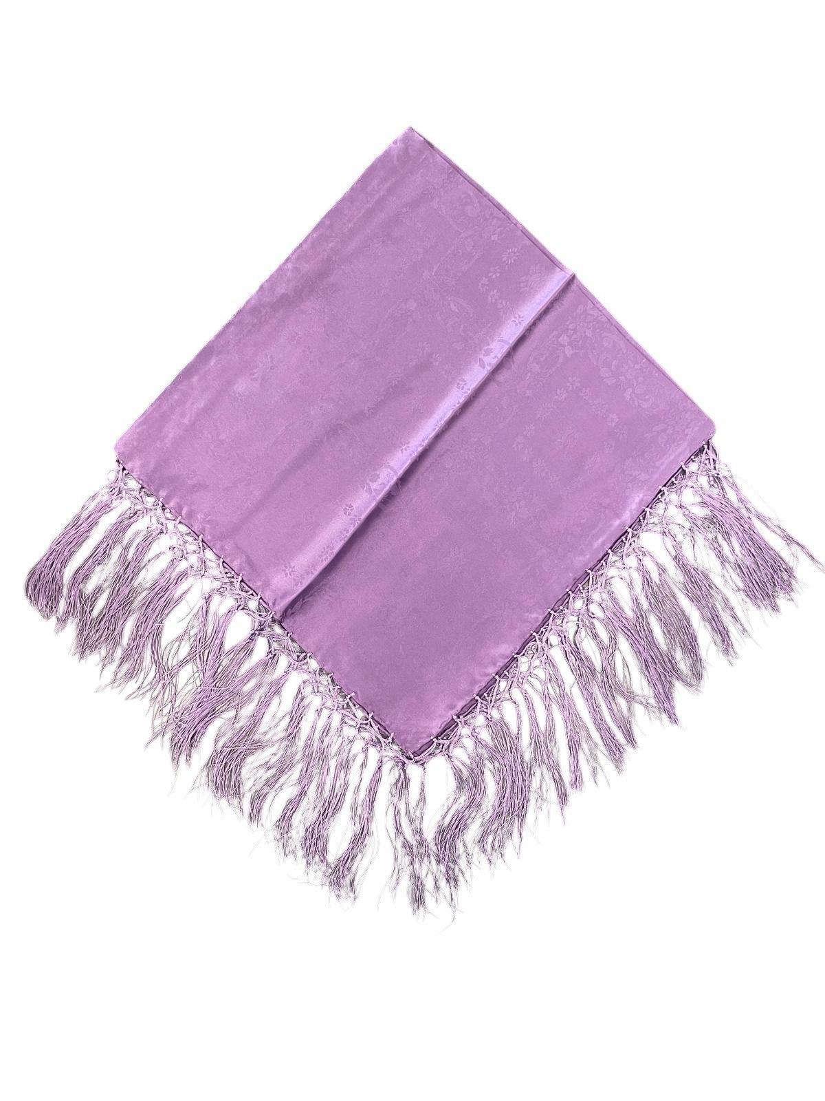 Seidentuch Fransen Lila