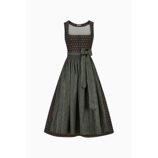 Dirndl Monika in Schwarz- Oliv