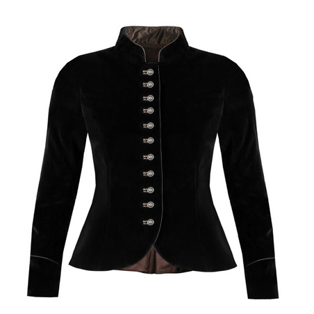 Jacke Christl Samt in schwarz