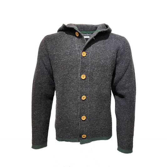 Strickjacke mit Kapuze in anthrazit
