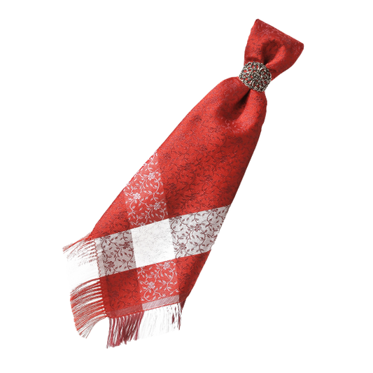 Binderl mit Ring rot weiß