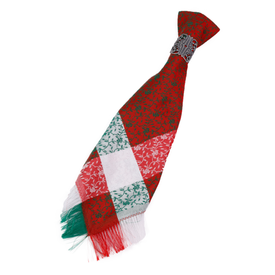 Binderl mit Ring grün rot