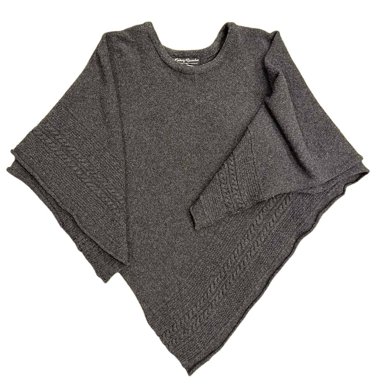 Strickcape in anthrazit