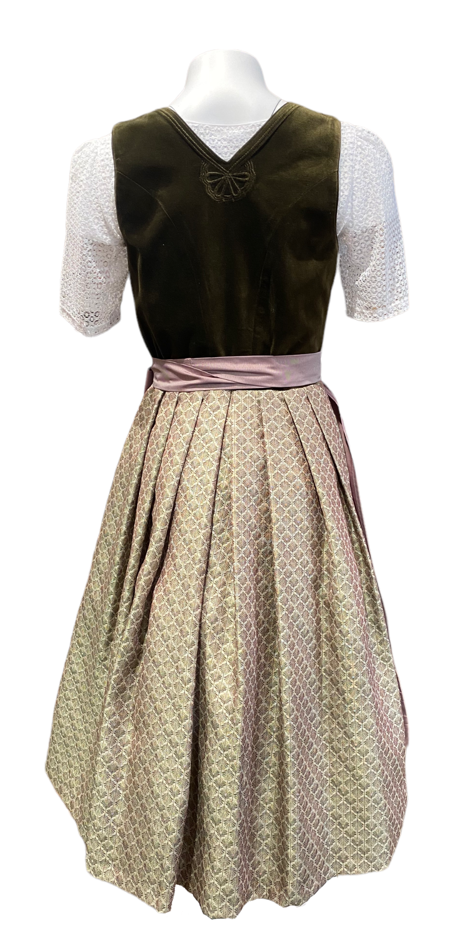 Dirndl Jolie in oliv/rose