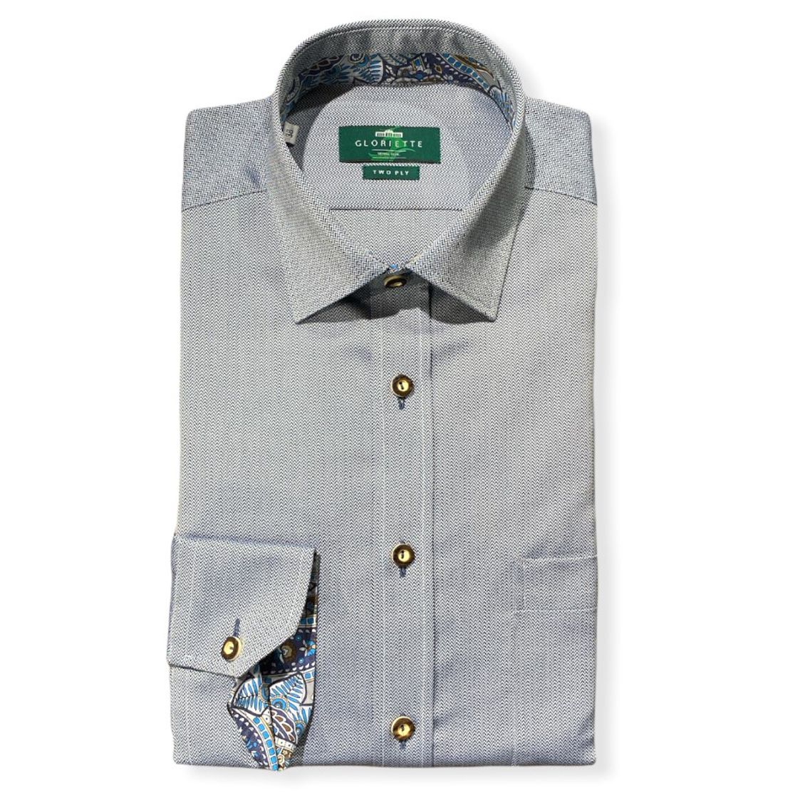 Hemd FH668 in weiß/blau