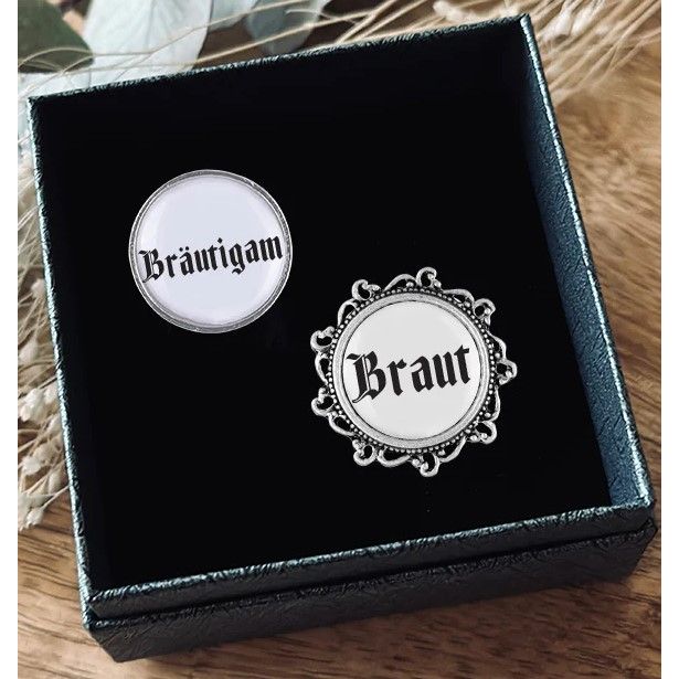 Gaudiknopf "Braut - Bräutigam"