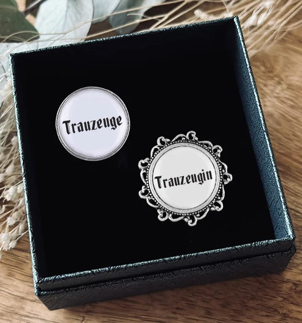 Gaudiknopf "Trauzeuge - Trauzeugin"