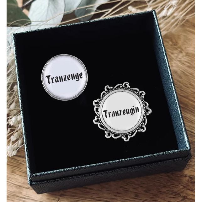 Gaudiknopf "Trauzeuge - Trauzeugin"