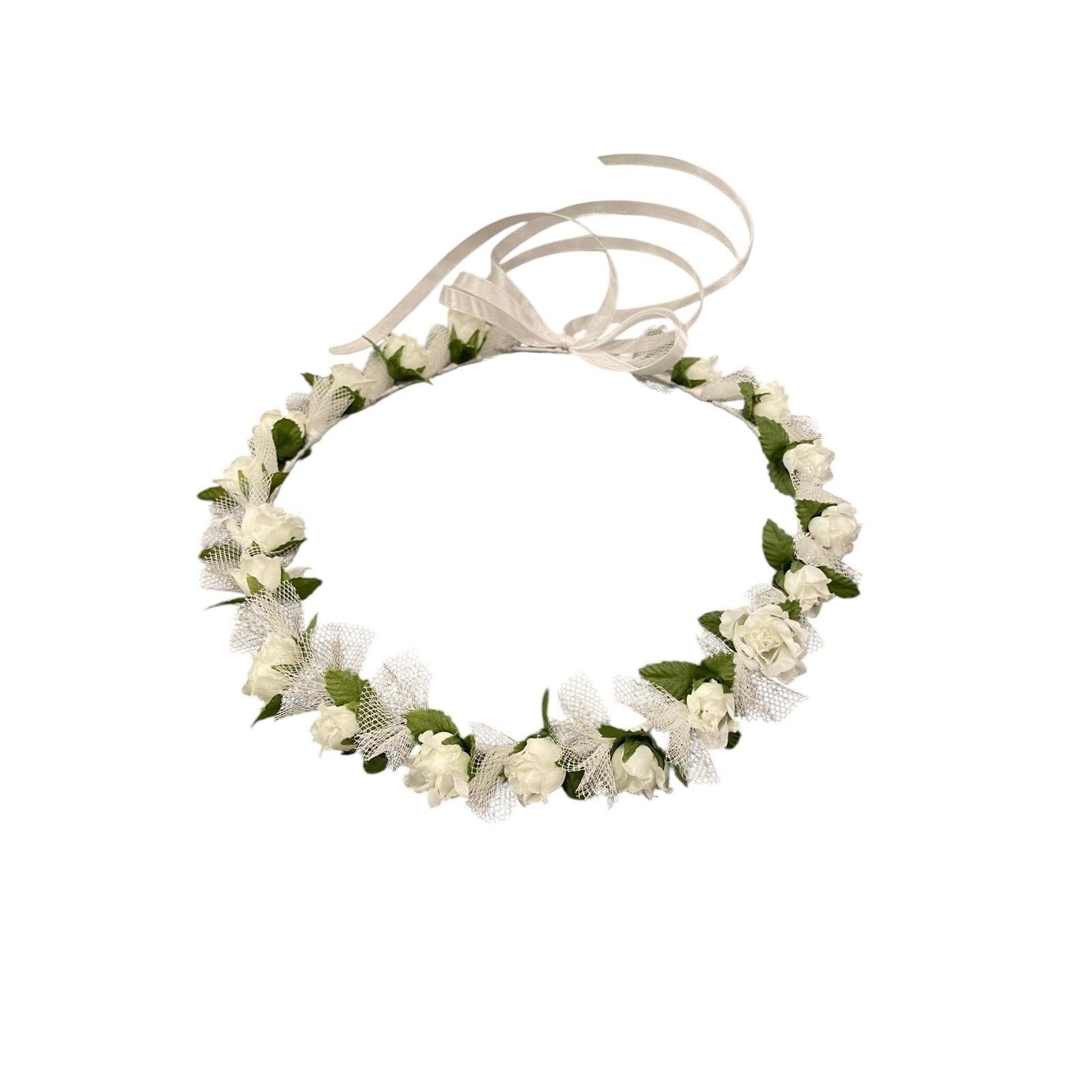 Haarkranz in weiß grün