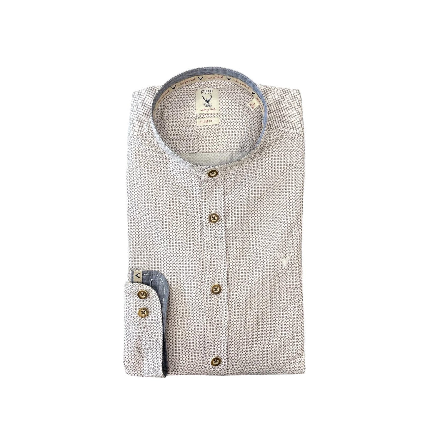 Hemd in braun/weiss gemustert