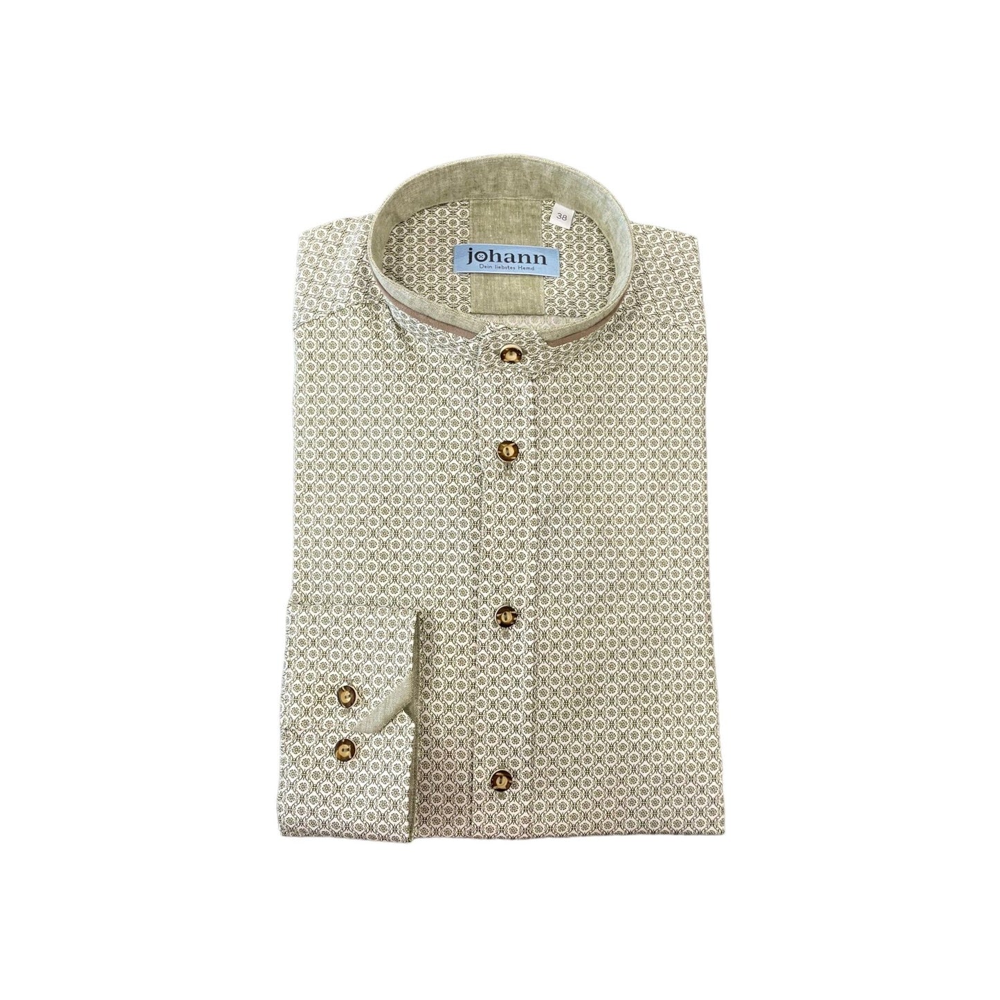 Hemd in grün/weiss gemustert