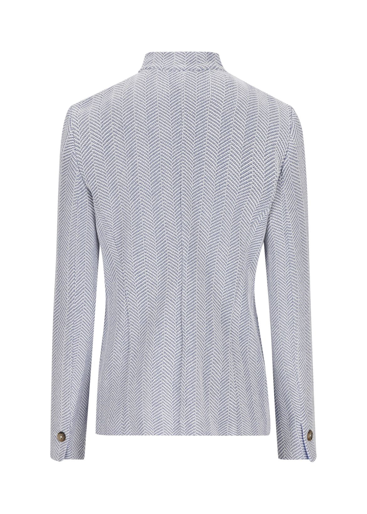 Blazer Luranda Fischgrat in weiss/himmelblau