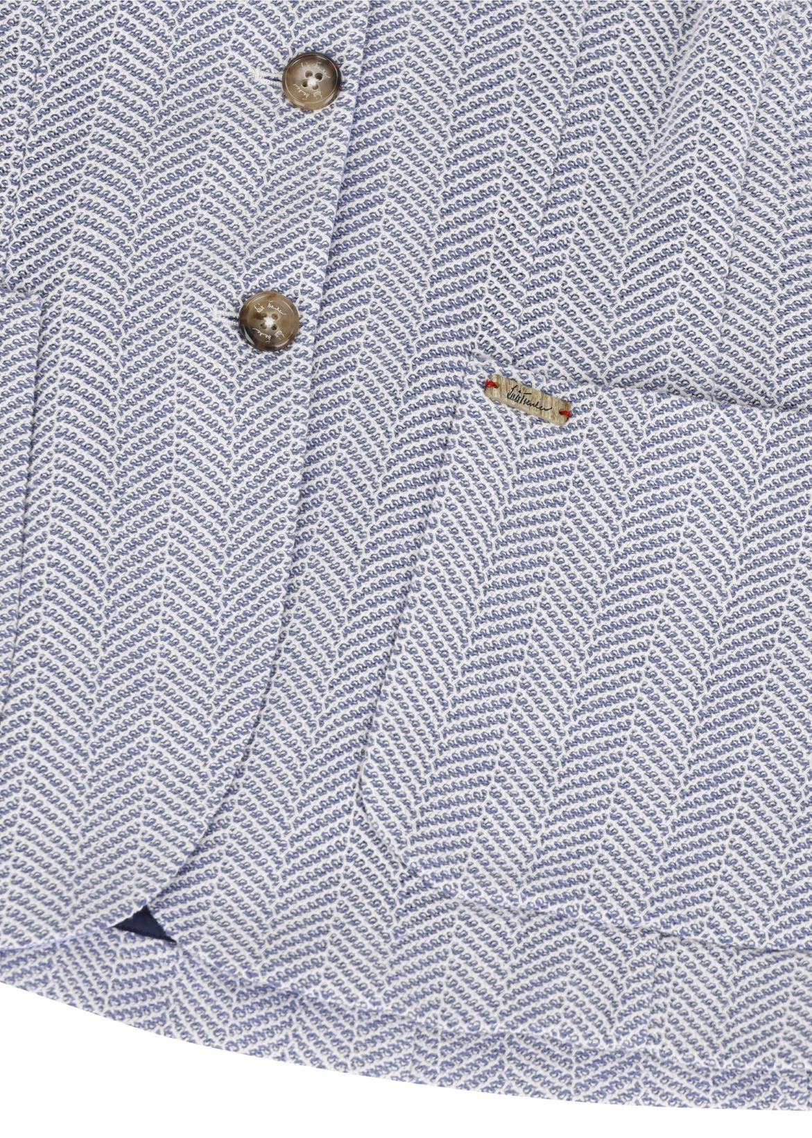 Blazer Luranda Fischgrat in weiss/himmelblau