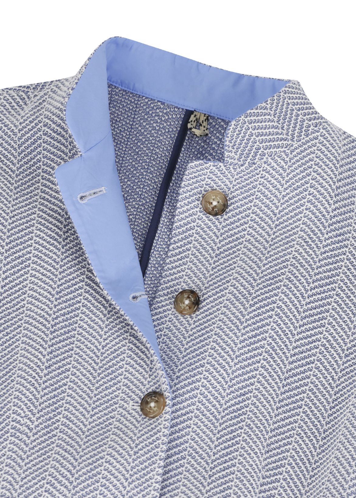 Blazer Luranda Fischgrat in weiss/himmelblau