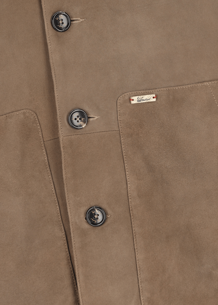 Jacke Lupoldo Ledermix in grau