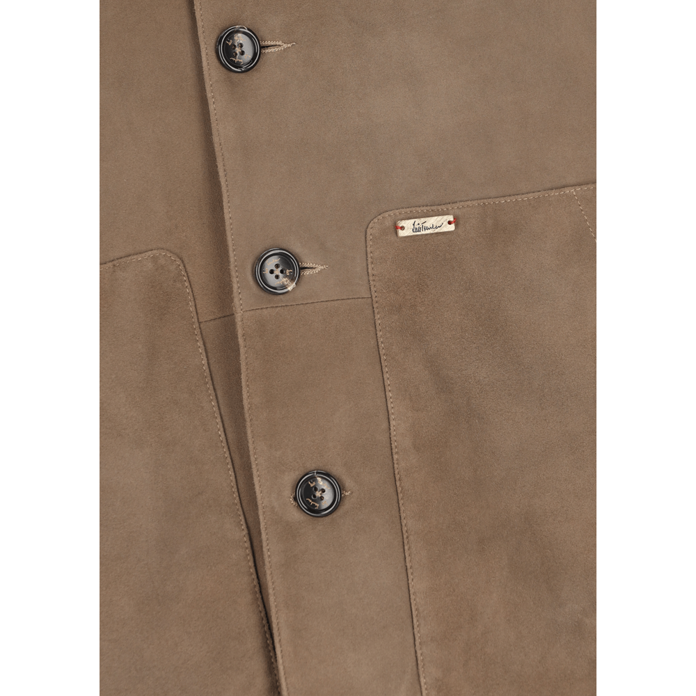 Jacke Lupoldo Ledermix in grau