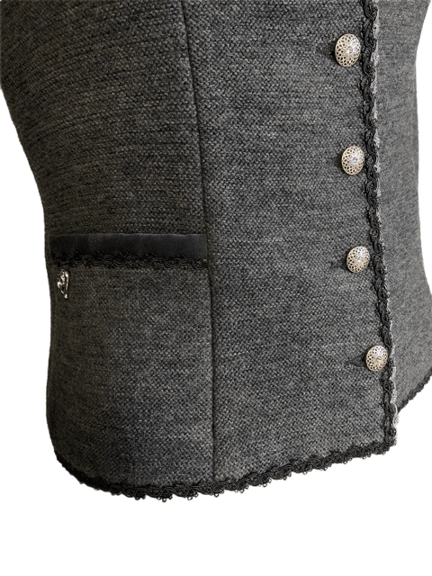 Litzlfelder Strickjacke Cosima in mittelgrau