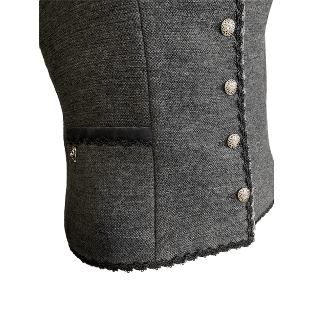 Litzlfelder Strickjacke Cosima in mittelgrau