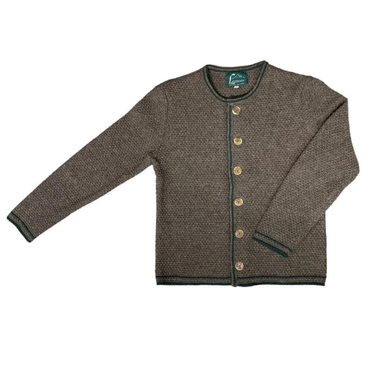 Strickjacke in braun-grün