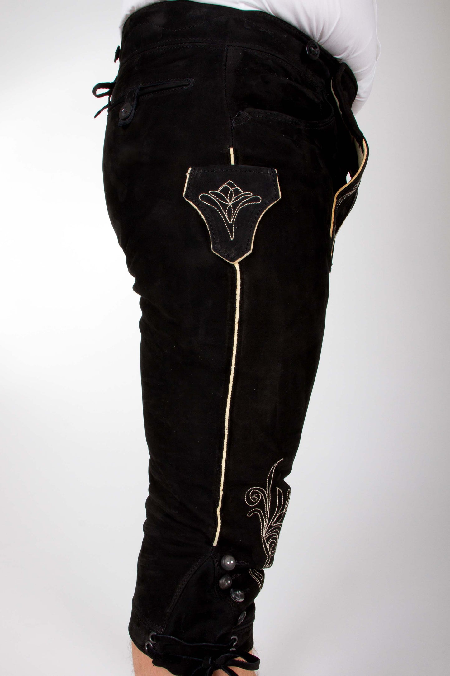 Schützen Lederhose mit Beinstick