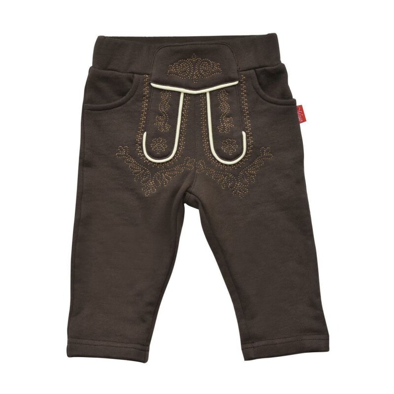 Kinderlederhose Pozzi lang in braun