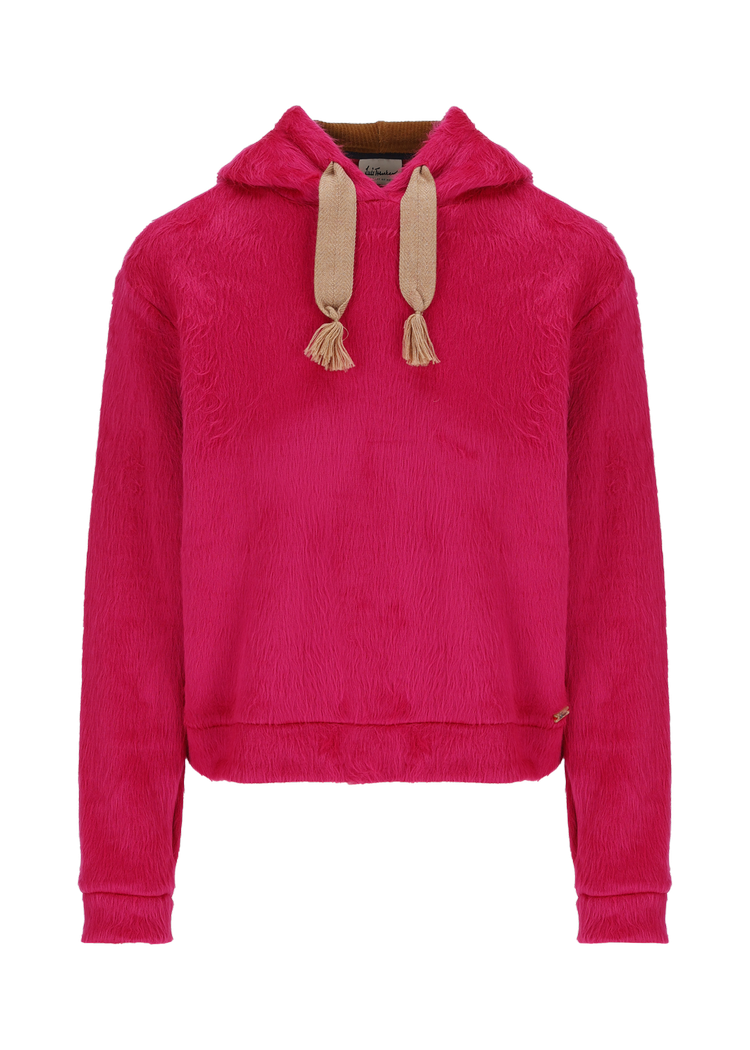 Pullover Luanette Fluffy in Fuchsia