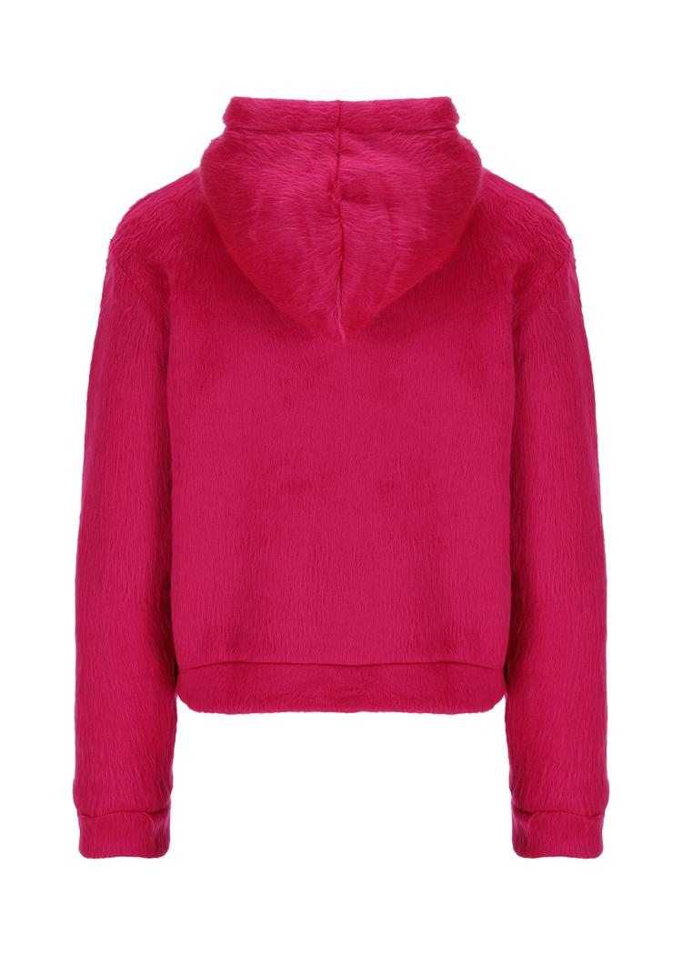 Pullover Luanette Fluffy in Fuchsia