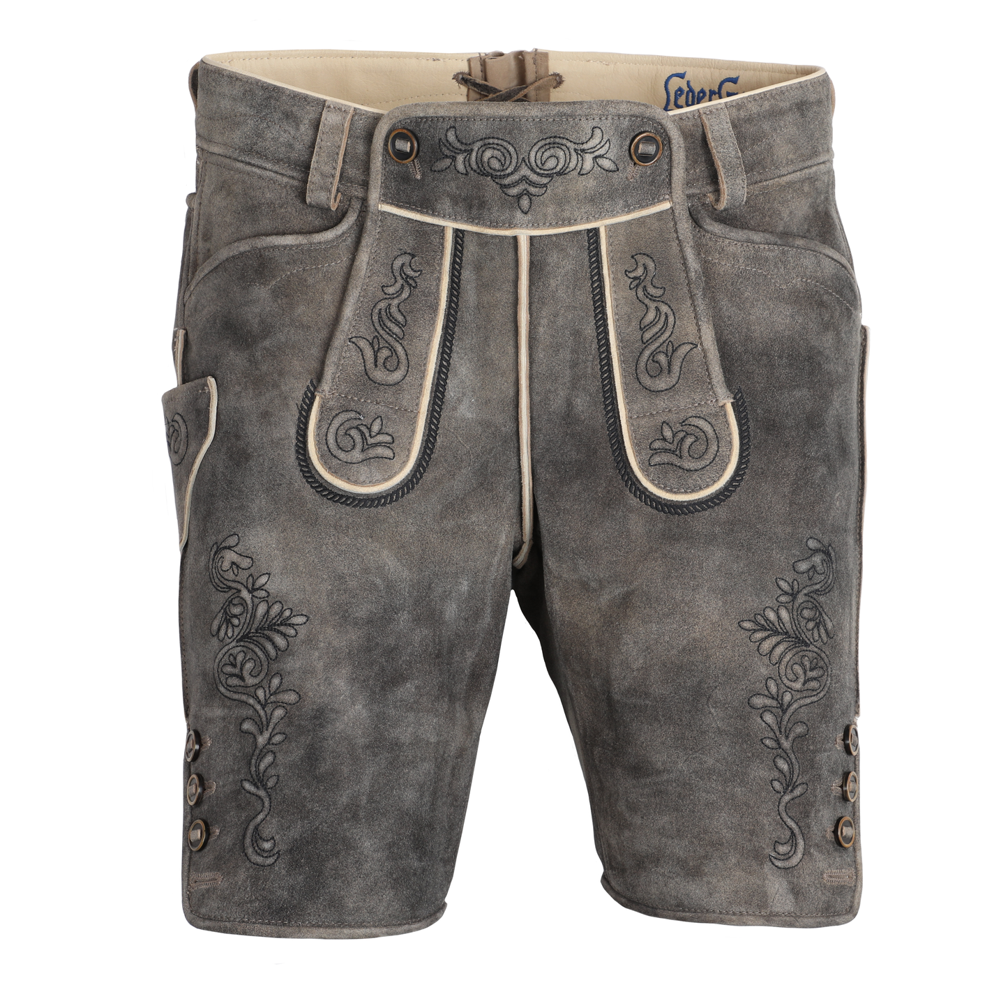 Lederhose in Nebelschwarz