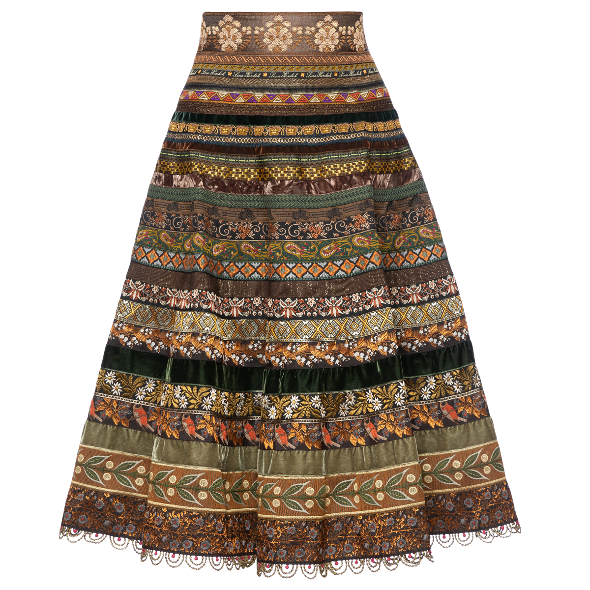 Swing Ribbon Skirt in autumn leaves
