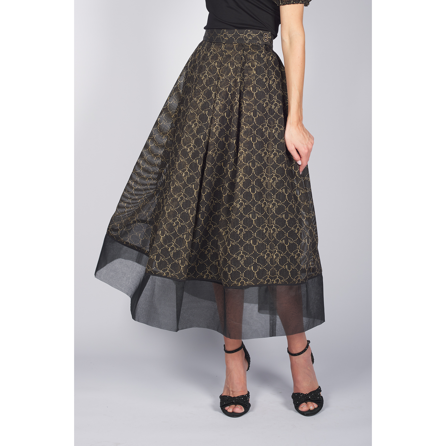 Rock in schwarz/gold