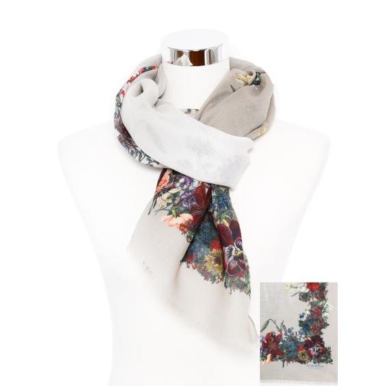 Schal Fleur kiesel