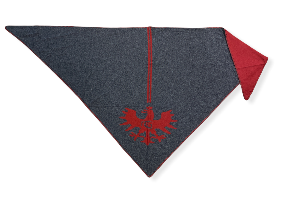 Stola Adler in grau/rot