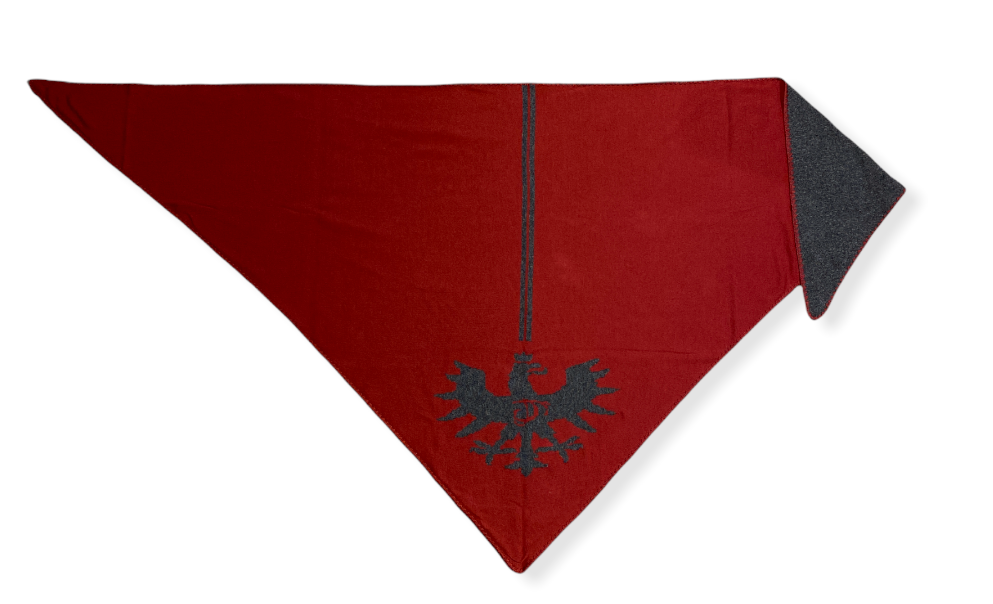 Stola Adler in grau/rot
