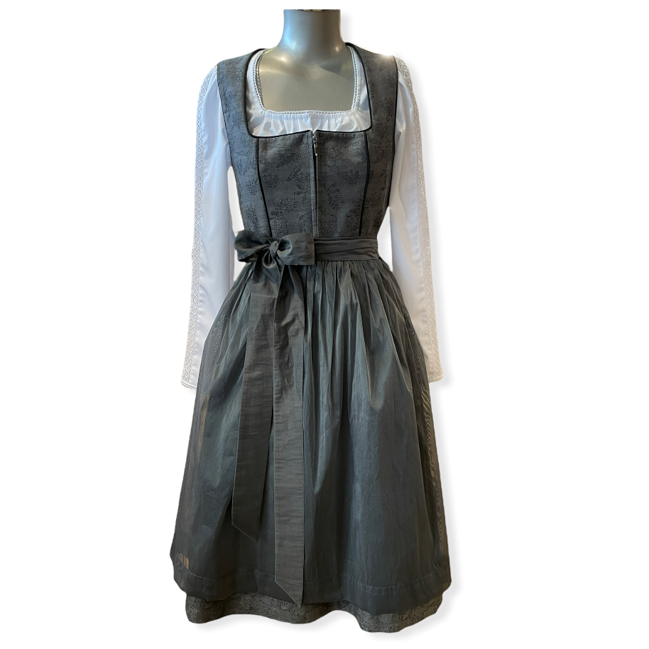 Tirol x Hedwig Rauscher Kollektion - Schürze Therese in grau