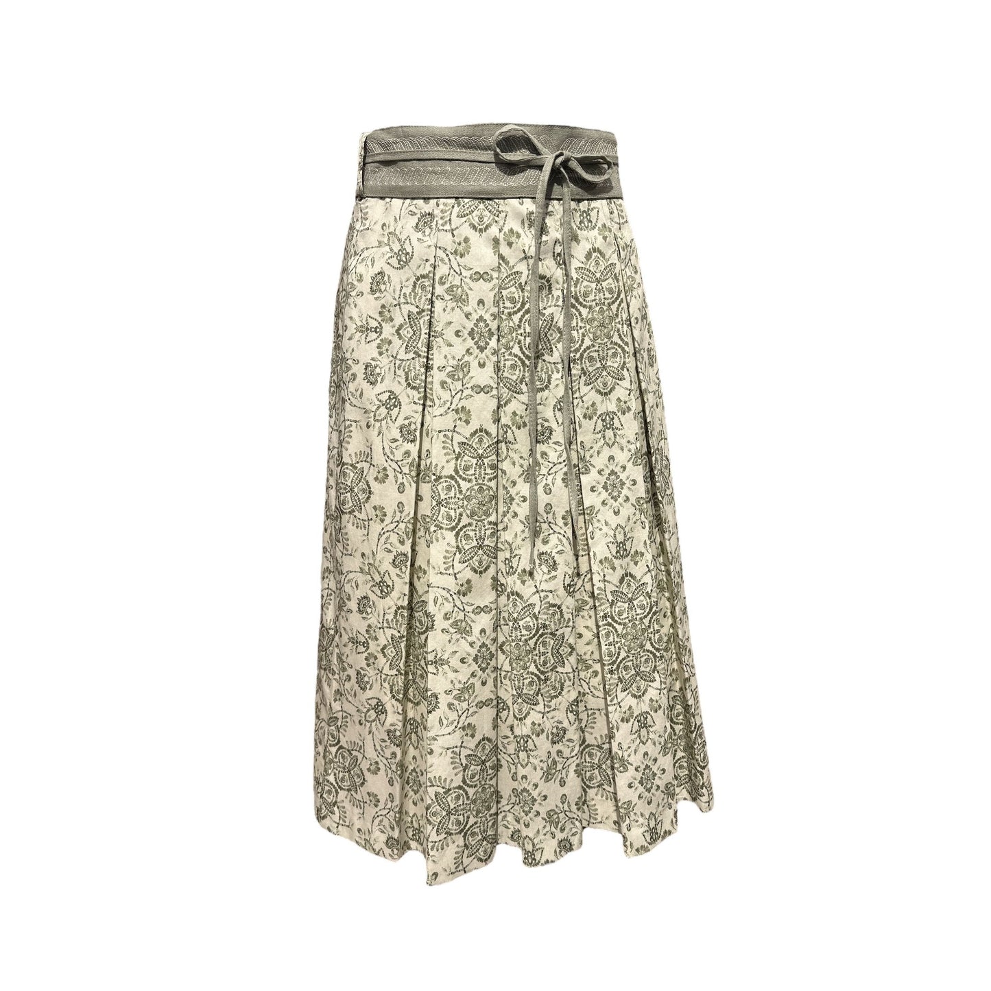 Rock in grün/beige gemustert