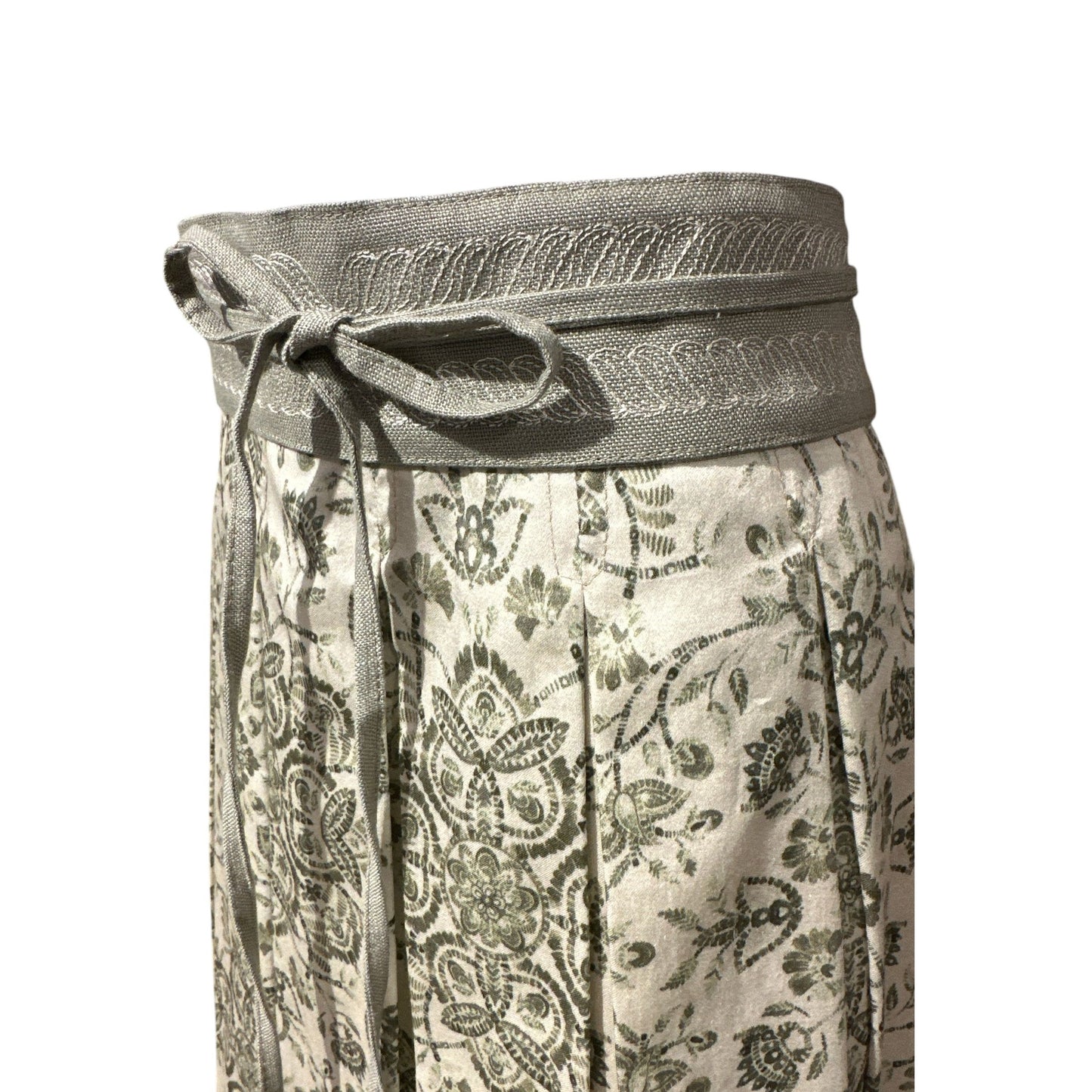 Rock in grün/beige gemustert