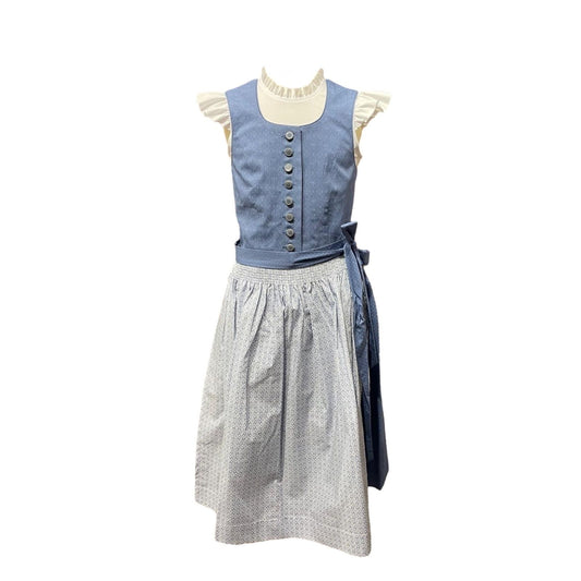 Kinderdirndl in Mittelblau